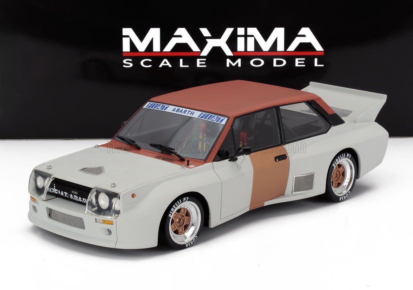 1:18 Maxima Scale Model - 1979 Fiat 131 Abarth SE035 Turbo Volumetrico Prototyp Body & Headlights Grey