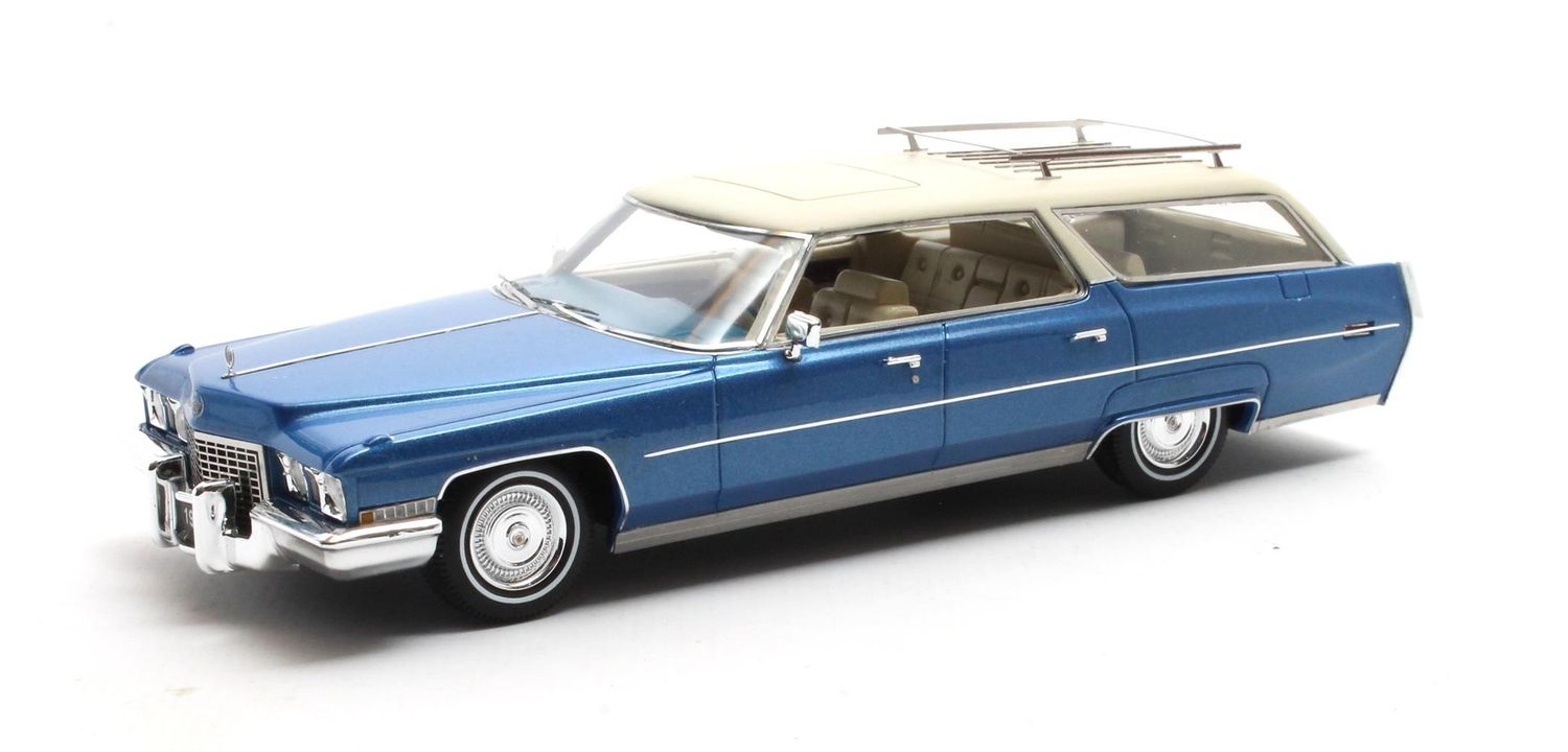 1:43 Matrix - Cadillac deVille Wagon blue / creme 1972