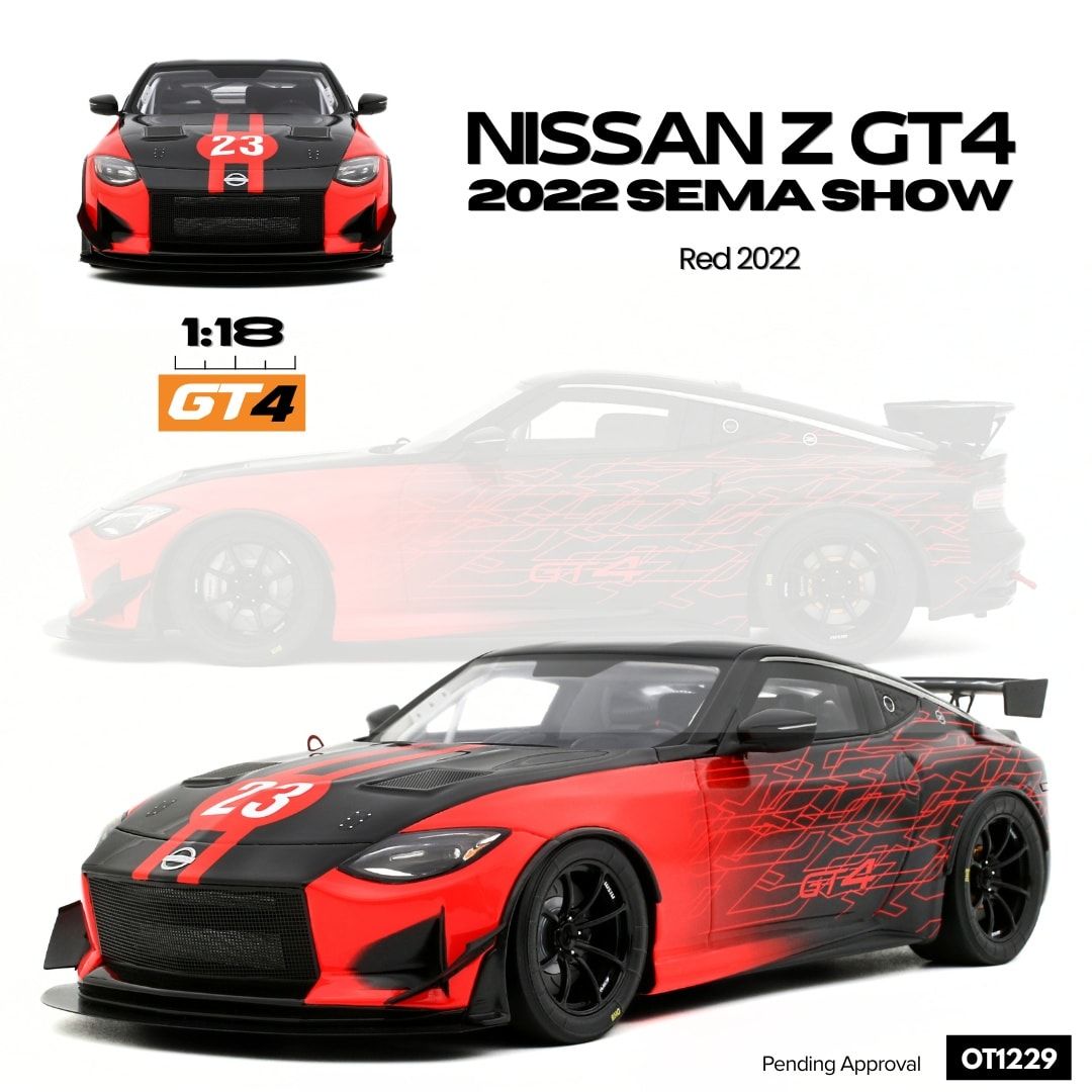 1:18 Otto Mobile - 2022 Nissan Z GT4 Coupe #23 Sema Show Red