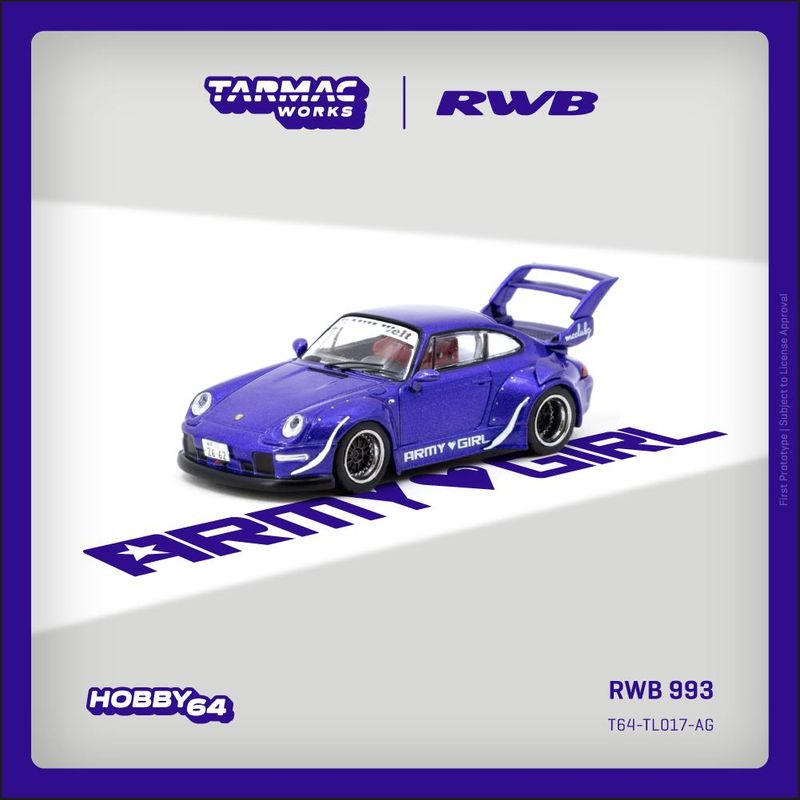 1:64 Tarmac - RWB 993 *ARMY GIRL*, purple