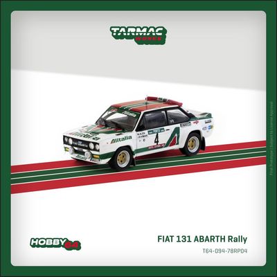 1:64 Tarmac - 1978 Fiat 131 ABARTH Rally, #4 Markku Alén/Ilkka Kivimäki Rallye de Portugal - Vinho do Porto Winner