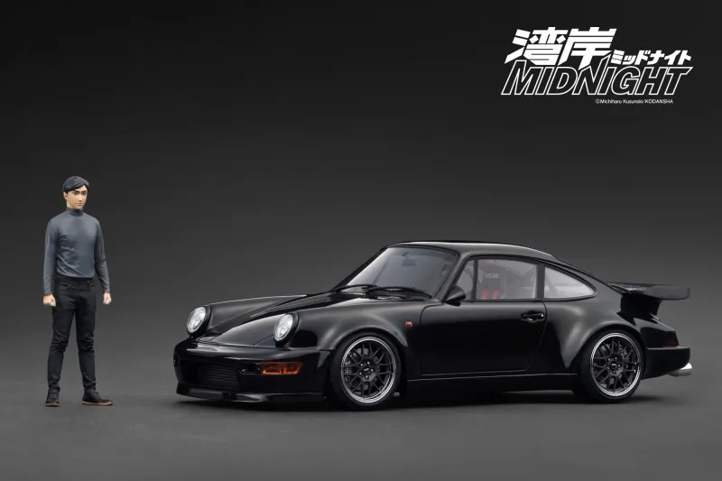 1:18 Ignition - Blackbird (964) *MIDNIGHT* with Mr. Tatsuya Shima figure, black 1:18 Ignition - Blackbird (964) *MIDNIGHT* with Mr. Tatsuya Shima figure, black