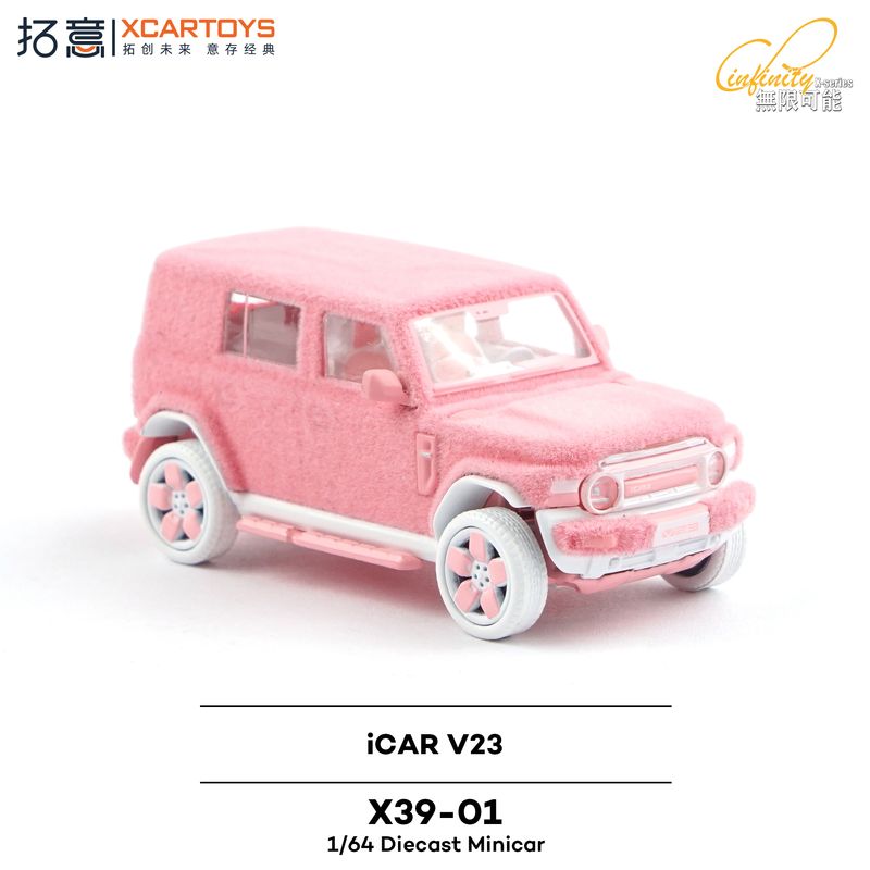 1:64 xCarToys - iCAR V23, fluffy pink 1:64 xCarToys - iCAR V23, fluffy pink