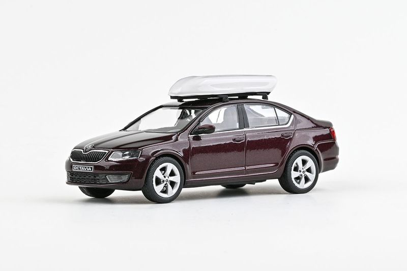 1:43 Abrex - 2012 Skoda Octavia III, rosso brunello metallic 1:43 Abrex - 2012 Skoda Octavia III, rosso brunello metallic