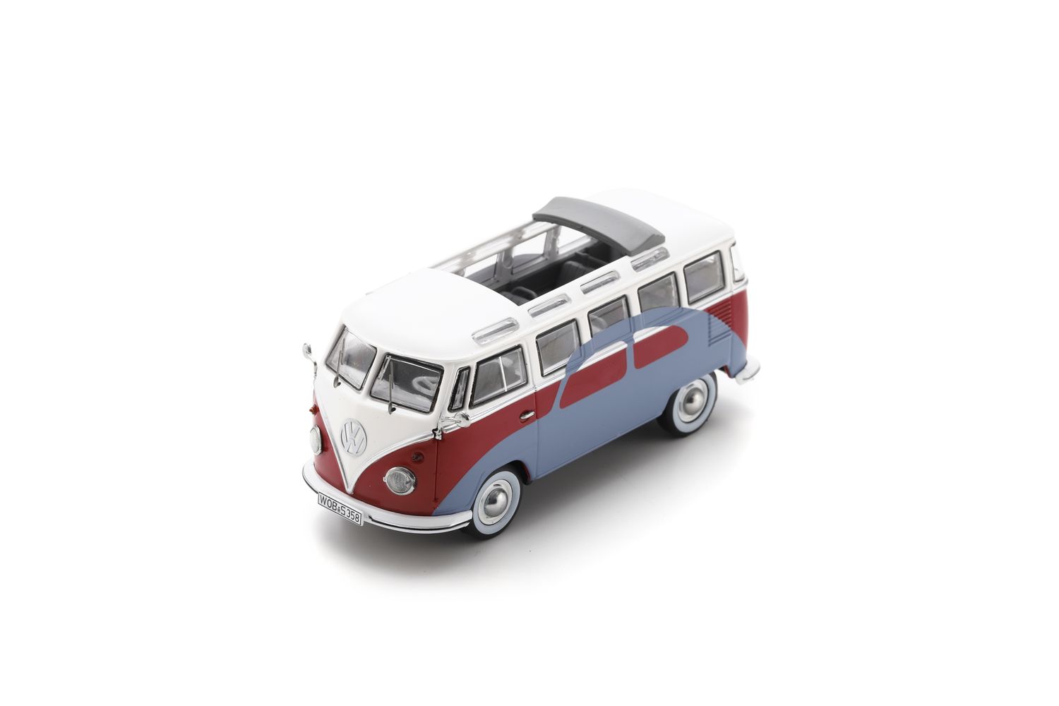 1:43 Schuco - VW T1 Samba Bus with VW Beetle design on both sides