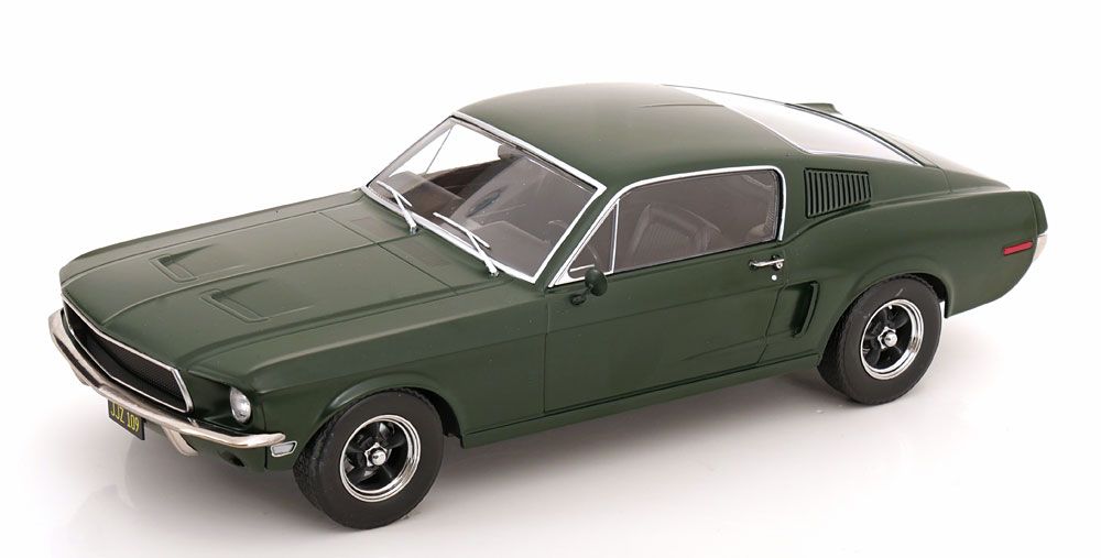 1:18 KK Scale - Ford Mustang GT Fastback Movie Edition 1968 mattgrün