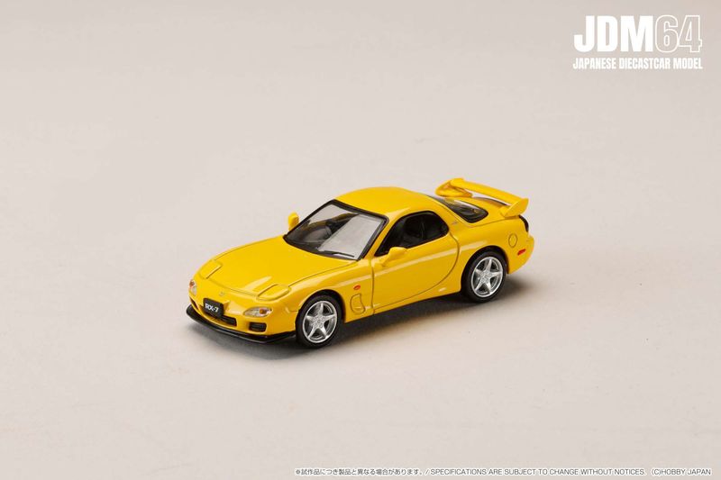 1:64 Hobby Japan - MAZDA RX-7 (FD3S) Type R Bathurst R, sunburst yellow