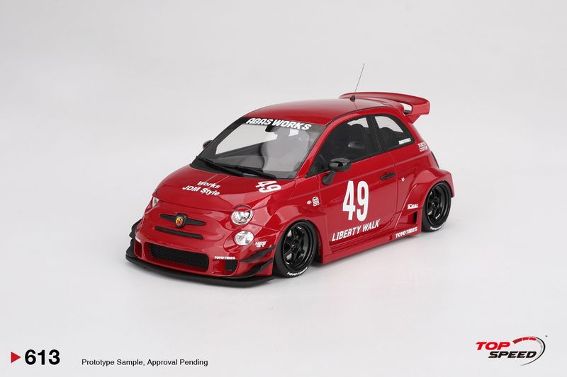 1:18 TSM - 2024 Fiat Abarth 595 LB-Works x Abas Red
