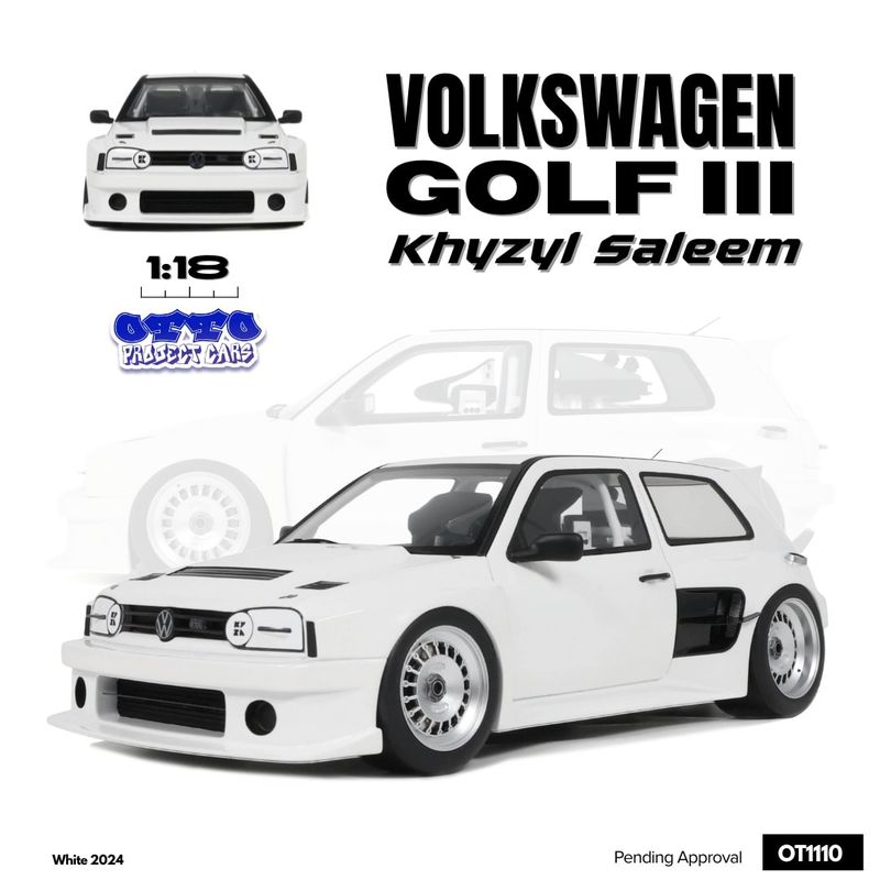1:18 Otto Mobile - 2024 Volkswagen Golf III GTI Khyzyl Saleem White