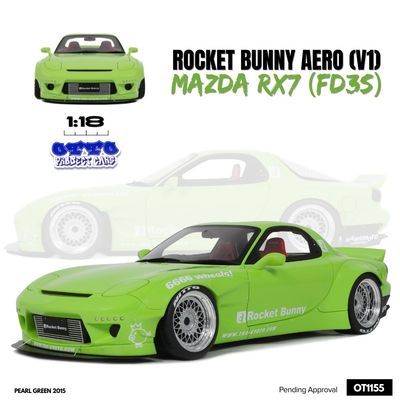 1:18 Otto Mobile - 2015 Mazda RX-7 (FD3S) v1 Rocket Bunny Green 1:18 Otto Mobile - 2015 Mazda RX-7 (FD3S) v1 Rocket Bunny Green