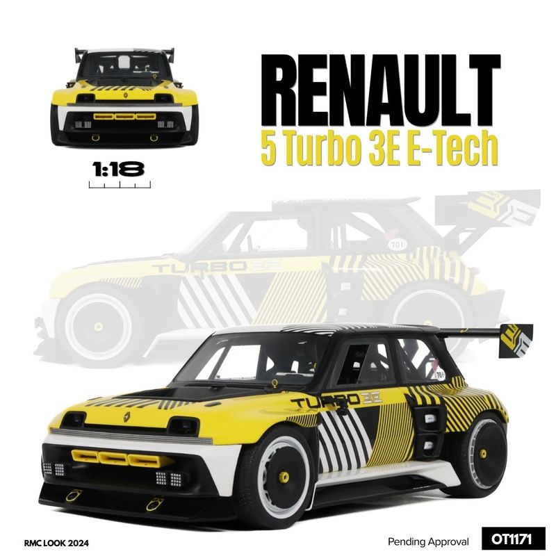 1:18 Otto Mobile - 2024 Renault R5 Turbo 3E E-Tech Yellow