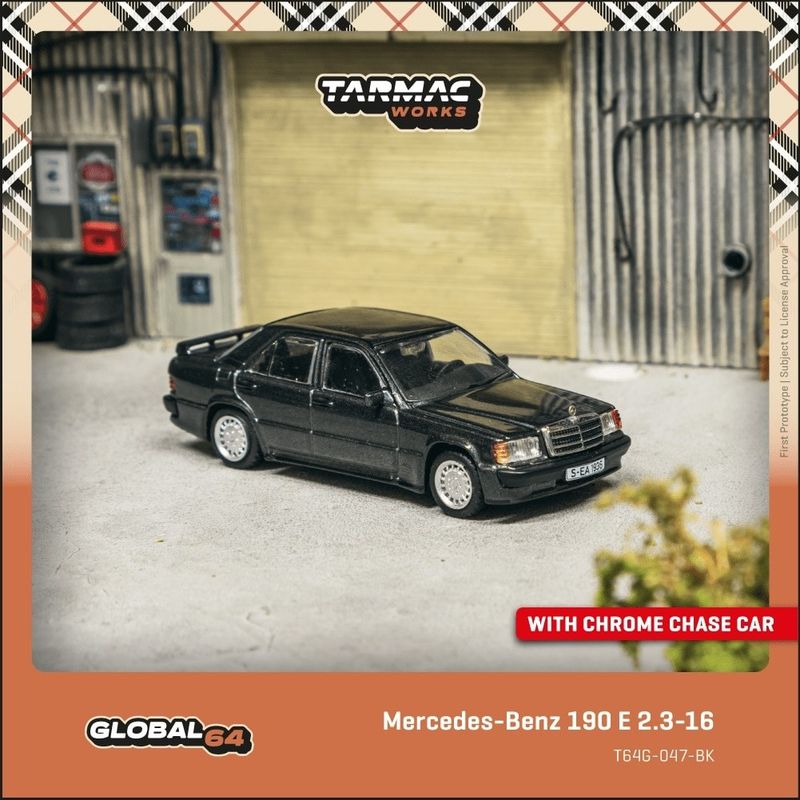 1:64 Tarmac - Mercedes-Benz 190 E 2.3-16, blue-black metallic