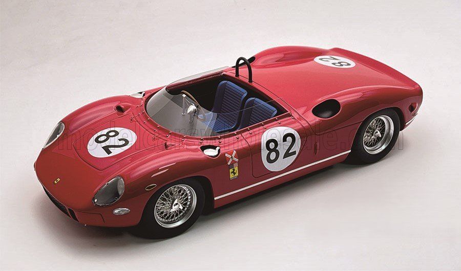 1:18 Tecnomodel - Ferrari 330P 4.0L V12 Team N.A.R.T. North american Racing #82 500km Bridgehampton 1964 J. Fulp