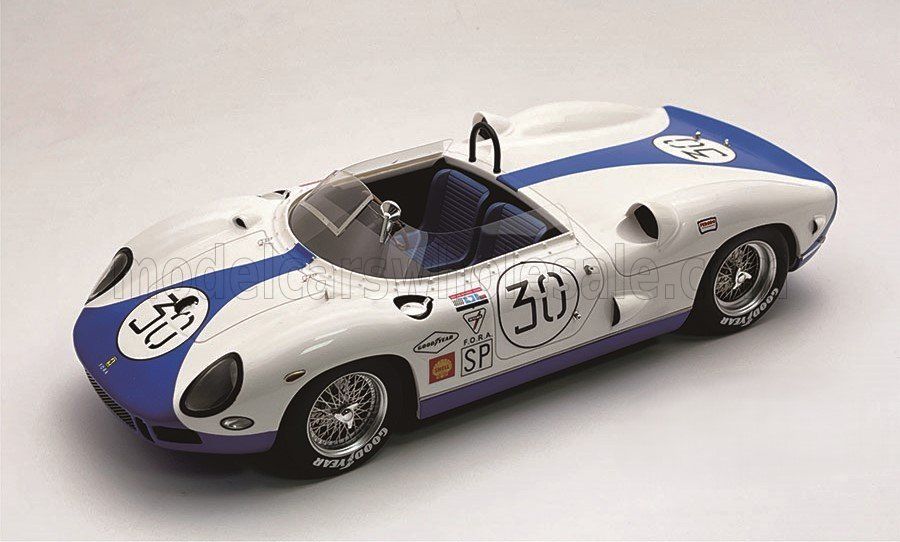 1:18 Tecnomodel - Ferrari 330P 4.0L V12 Team Mecom Racing #30 12h Sebring 1965 P. Rodriguez - G. Hill