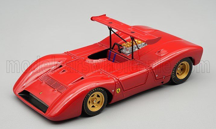 1:18 Tecnomodel - 1968 Ferrari 612 Can-Am Press Version Red