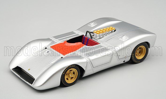 1:18 Tecnomodel - 1968 Ferrari 612 Can-Am Press Version Matt Aluminium