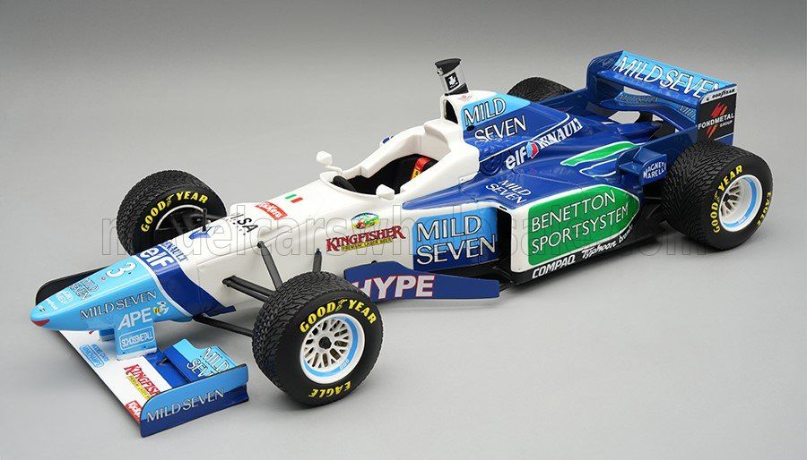 1:18 Tecnomodel - Benetton F1 B196 Team renault Mild Seven #3 Brazilian GP 1996 J. Alesi *With Rain Tires*