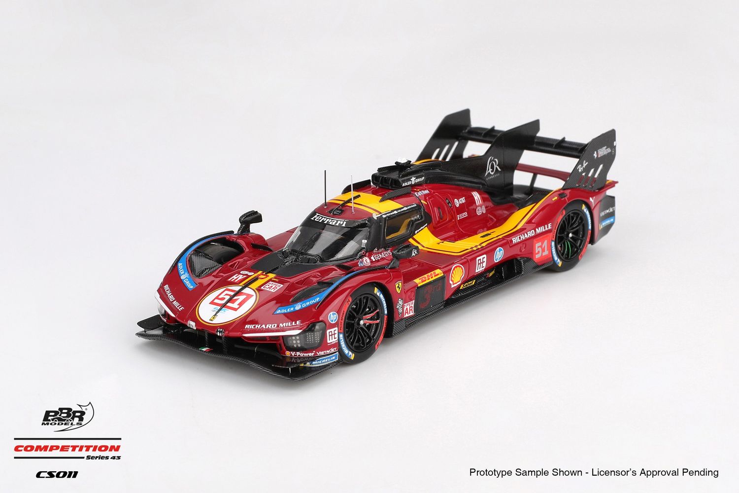 1:43 BBR - Ferrari 499P 3.0L Turbo V6 Team Ferrari AF Corse #51 3rd WEC 1812km Qatar 2025 A.P. Guidi - J. Calado - A. Giovinazzi
