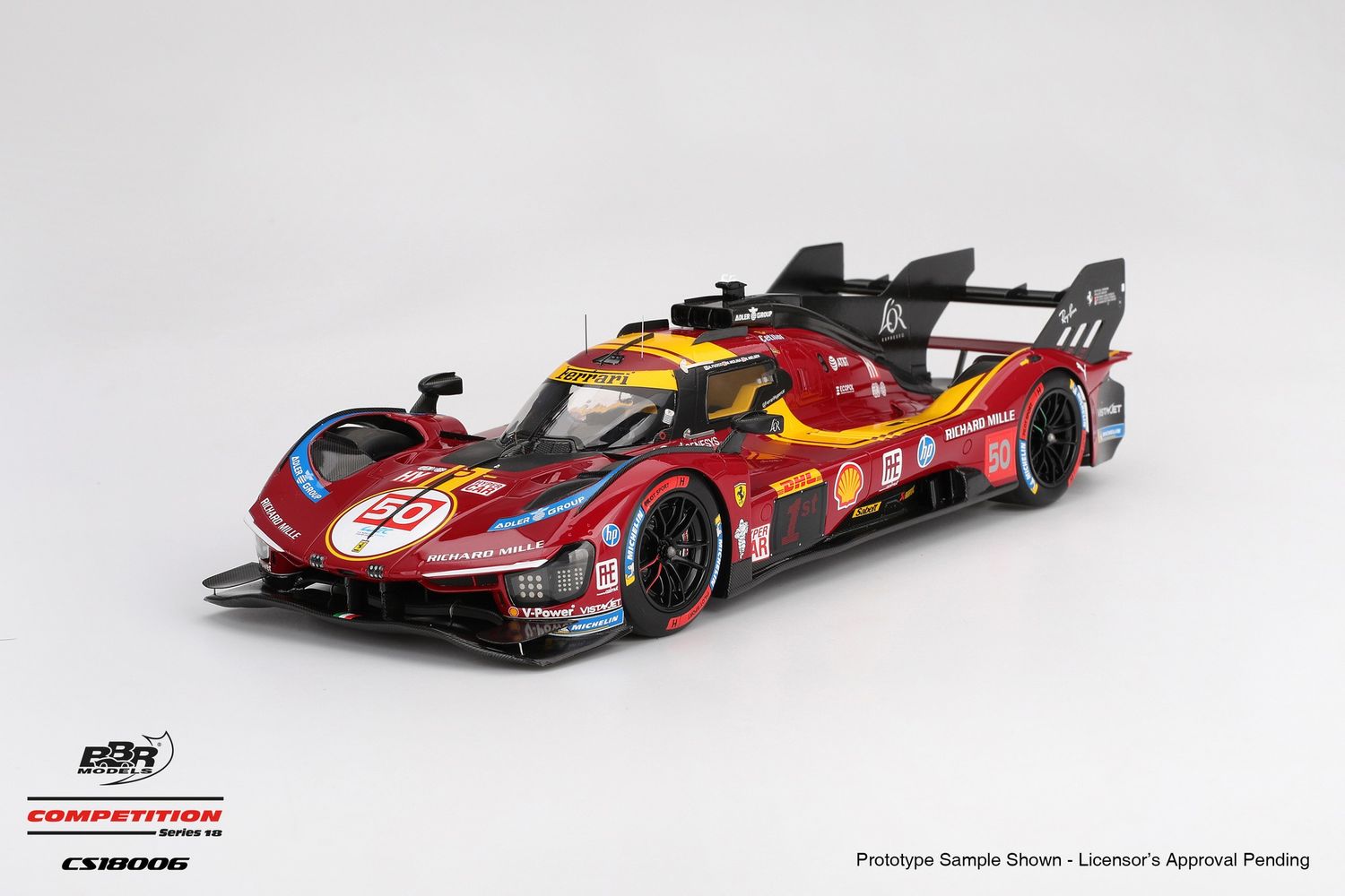 1:18 BBR - Ferrari 499P 3.0L Turbo V6 Team Ferrari AF Corse #80 Winner WEC 1812km Qatar 2025 A. Fuoco - M. Molina - N. Nielson