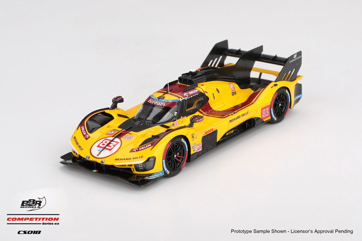 1:43 BBR - Ferrari 499P 3.0L Turbo V6 Team Ferrari AF Corse #83 2nd WEC 1812km Qatar 2025 R. Kubica - P. Hanson - Y. Ye