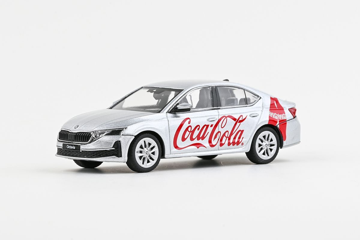 1:43 Abrex - 2024 Skoda Octavia IV FL *Coca-Cola*, silver