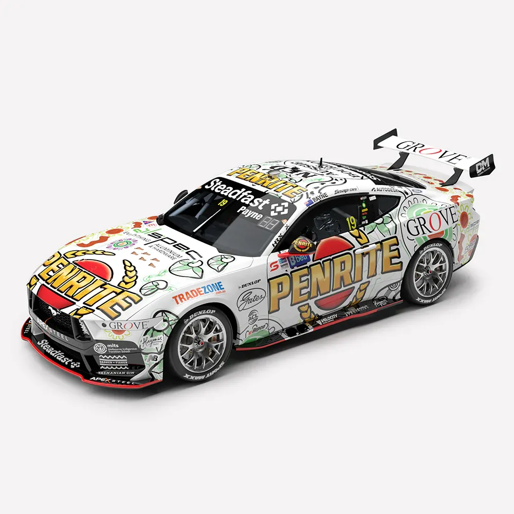 1:43 Authentic Collectables - Penrite Racing #19 Ford Mustang GT - 2025 Betr Darwin Triple Crown Indigenous Round - Driver: Matthew Payne