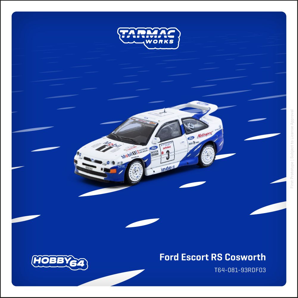 1:64 Tarmac - 1993 Ford Escort RS Cosworth #3 François Delecour/Daniel Grataloup Tour de Corse Rallye de France Winner