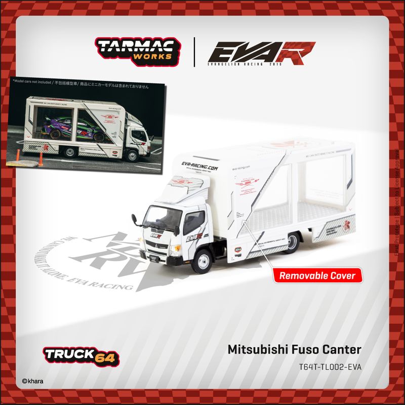 1:64 Tarmac - Mitsubishi Fuso Canter EVA Racing, white