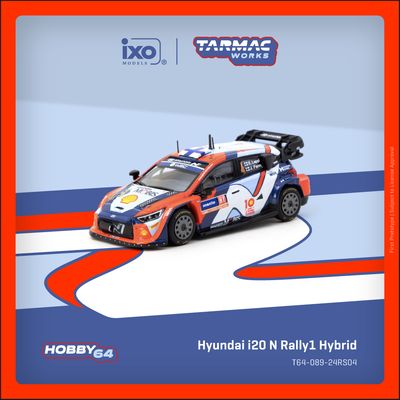 1:64 Tarmac - 2024 Hyundai i20 N Rally1 Hybrid #4 Esapekka Lappi/Janne Ferm, Rally Sweden Winner 1:64 Tarmac - 2024 Hyundai i20 N Rally1 Hybrid #4 Esapekka Lappi/Janne Ferm, Rally Sweden Winner