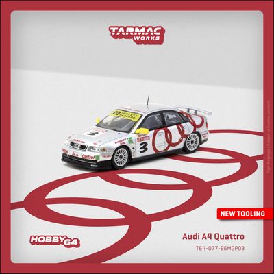 1:64 Tarmac - 1996 Audi A4 Quattro #3 Frank Biela Macau Guia Race Winner 1:64 Tarmac - 1996 Audi A4 Quattro #3 Frank Biela Macau Guia Race Winner