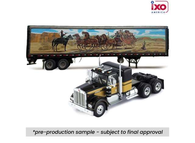 1:64 Ixo USA - 1976 Kenworth W900 with Trailer, black