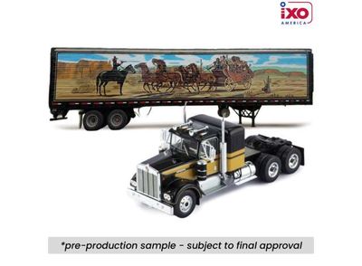 1:64 Ixo USA - 1976 Kenworth W900 with Trailer, black