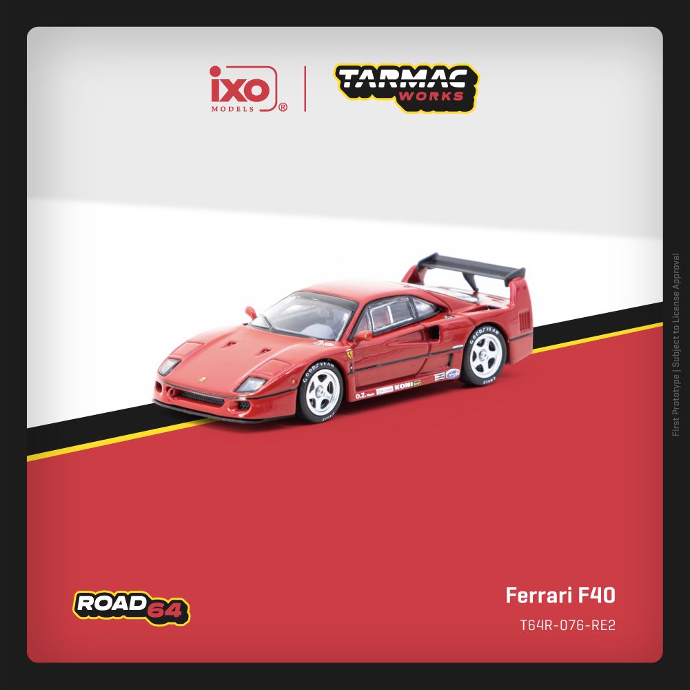 1:64 Tarmac - Ferrari F40, red