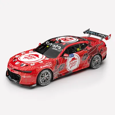 1:43 Authentic Collectables - Brad Jones Racing Pizza Hut #96 Chevrolet Camaro ZL1 - 2025 Betr Darwin Triple Crown Indigenous Round - Driver: Macauley Jones 1:43 Authentic Collectables - Brad Jones Racing Pizza Hut #96 Chevrolet Camaro ZL1 - 2025 Betr Darwin Triple Crown Indigenous Round - Driver: Macauley Jones