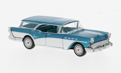 1:87 Brekina - Buick Century Caballero, dunkeltürkis/weiss, 1957 1:87 Brekina - Buick Century Caballero, dunkeltürkis/weiss, 1957