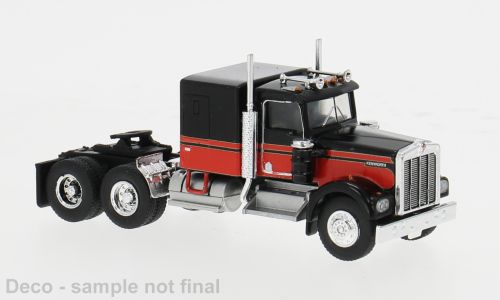 1:87 Brekina - Kenworth W 900, schwarz/rot, 1977
