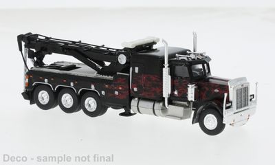 1:87 Brekina - Peterbilt 359 Abschleppwagen, schwarz, 1973, Flames 1:87 Brekina - Peterbilt 359 Abschleppwagen, schwarz, 1973, Flames