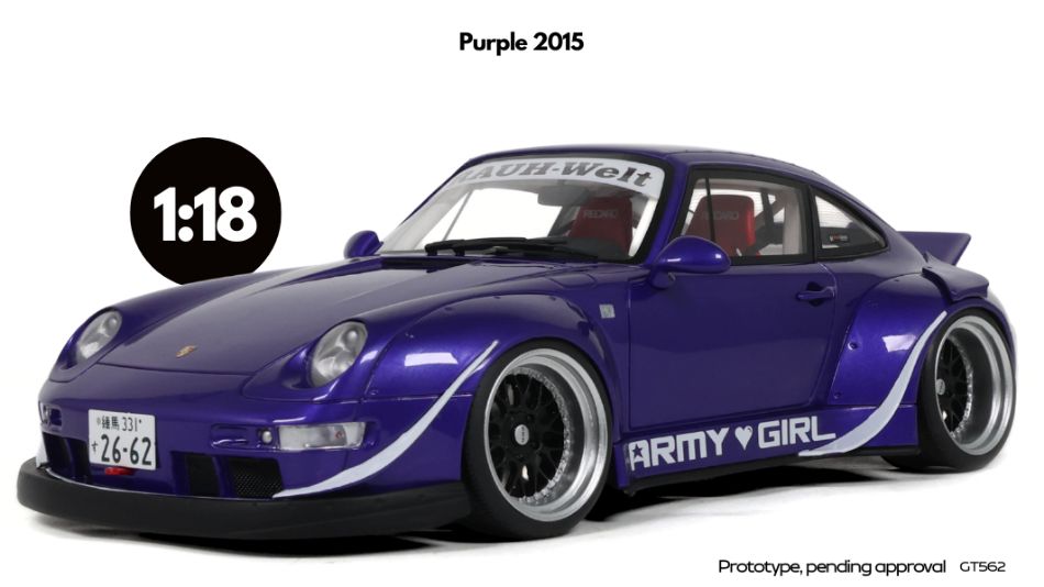 1:18 GT Spirit - 2015 Porsche RWB Army Girl Purple Metallic