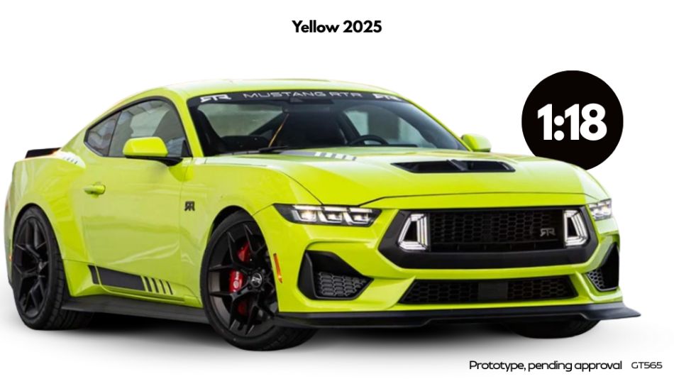 1:18 GT Spirit - 2025 RTR Ford Mustang  Spec-3 Yellow