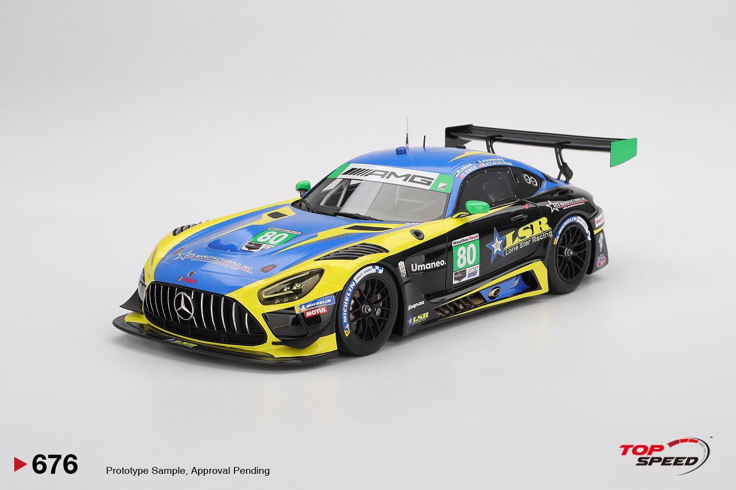 1:18 TSM - 2025 Mercedes-AMG GT3 EVO #80 Lone Star Racing IMSA Daytona 24 Hrs
