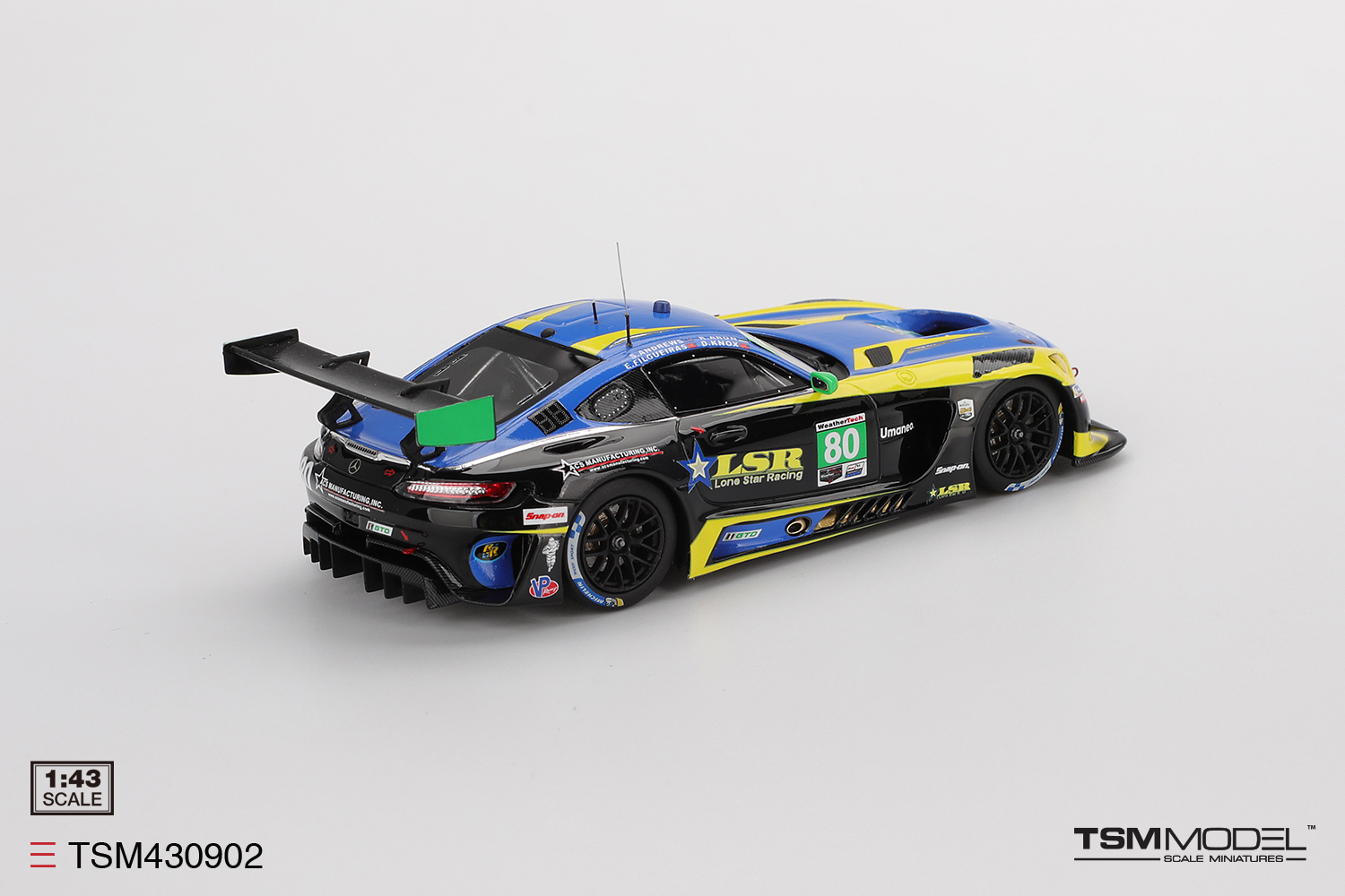 1:43 TSM - 2025 Mercedes-AMG GT3 EVO #80 Lone Star Racing IMSA Daytona 24 Hrs R. Aron