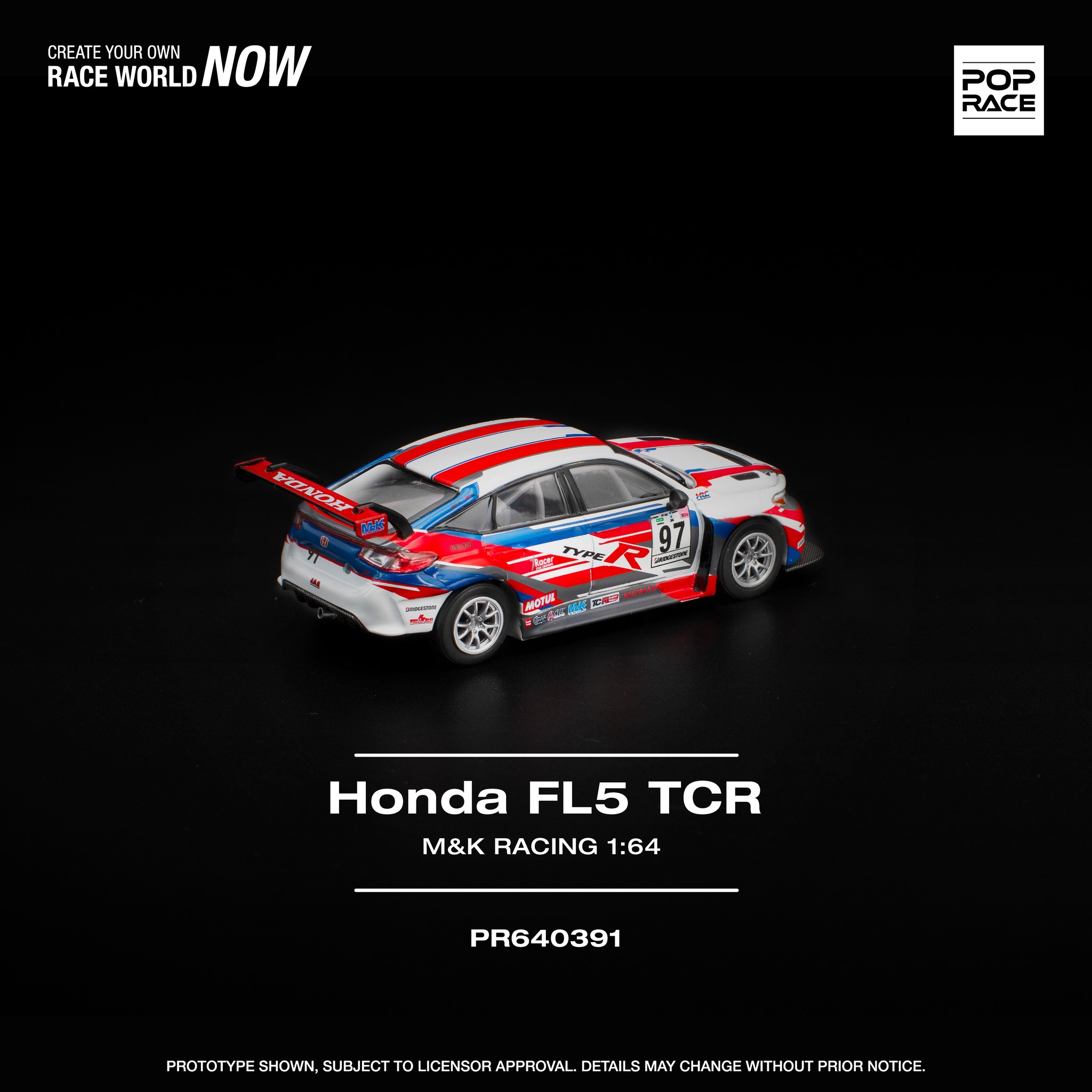 1:64 Pop Race Limited - Honda Civic Type-R (FL5) TCR- M&K Racing