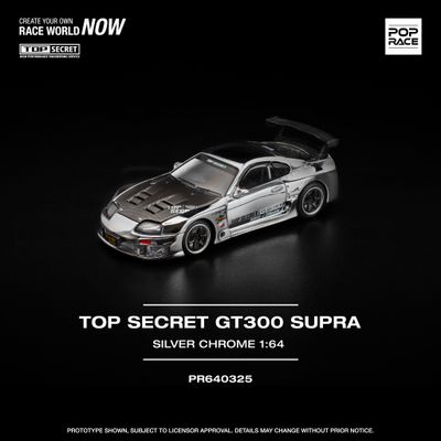1:64 Pop Race Limited - Top Secret GT300, silver chrome 1:64 Pop Race Limited - Top Secret GT300, silver chrome
