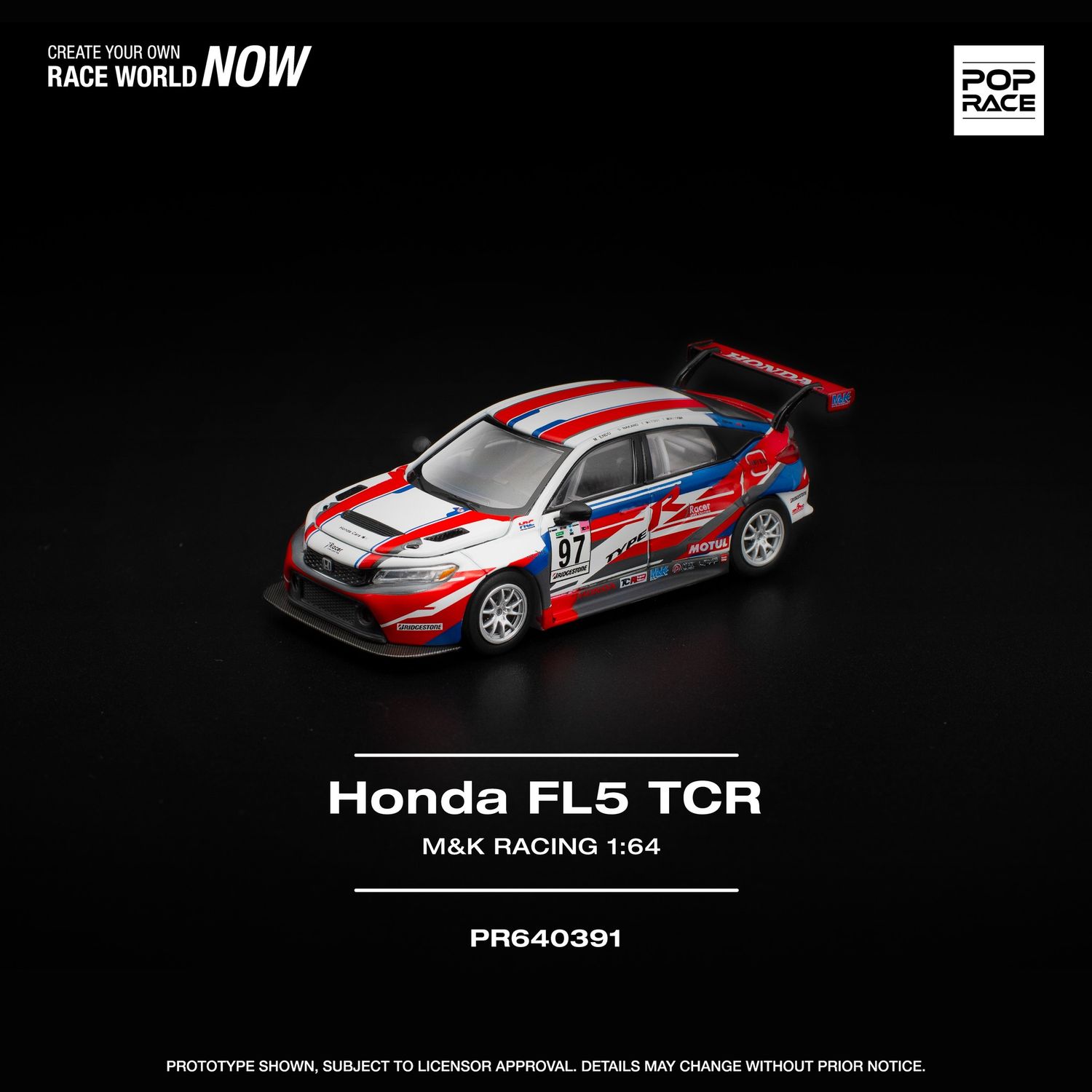 1:64 Pop Race Limited - Honda Civic Type-R (FL5) TCR- M&K Racing