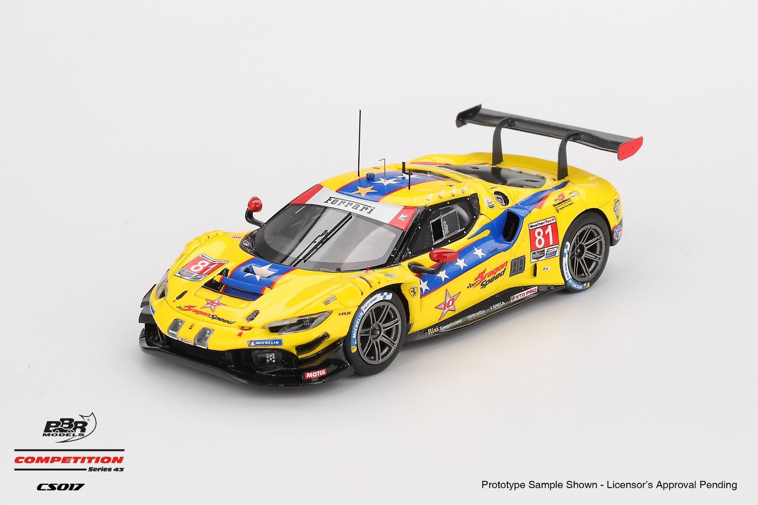 1:43 BBR - 2025 Ferrari 296 GT3 #81 DragonSpeed IMSA Daytona 24 Hrs D. Rigon - A. Costa - M. Molina - T. Neubauer
