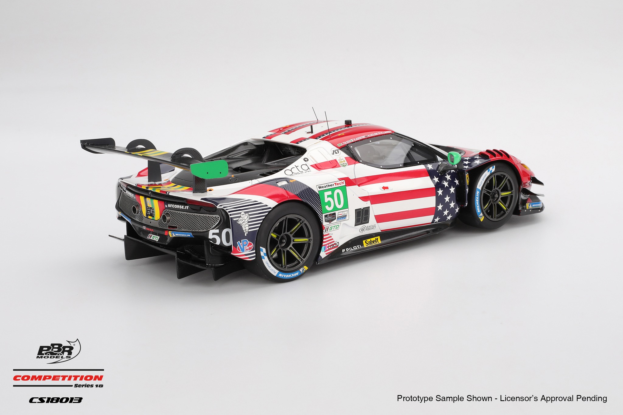 1:18 BBR - 2025 Ferrari 296 GT3 #50 Af Corse IMSA Daytona 24 Hrs C. Toledo - R. Agostini - A. Leclerc - C. Laursen