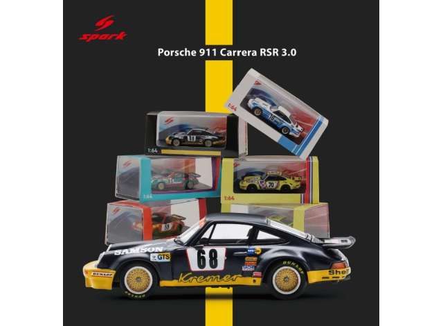 1:64 Spark - Porsche 911 Carrera RSR 3.0L Team Samson Kremer Racing #68 24h Le Mans 1974 H. Heyer - E. Kremer - P. Keller