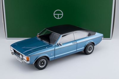 1:18 Touring Modelcars - Ford Granada Granada L Coupé -  light blue met. / Vinyl Top black