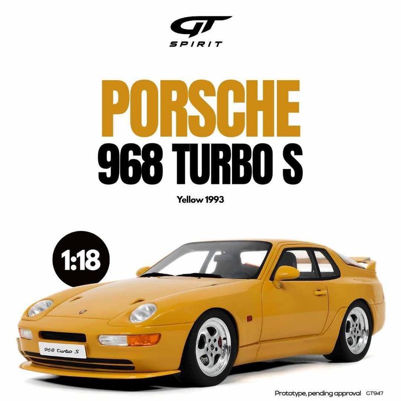 1:18 GT Spirit - 1993 Porsche 968 Turbo S Yellow