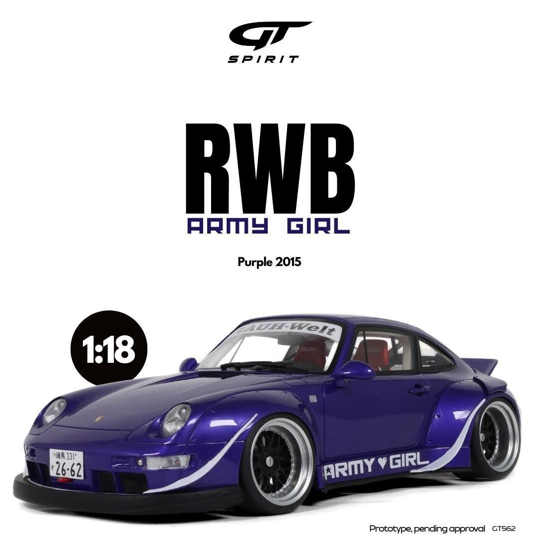 1:18 GT Spirit - 2015 Porsche RWB Army Girl Purple Metallic 1:18 GT Spirit - 2015 Porsche RWB Army Girl Purple Metallic